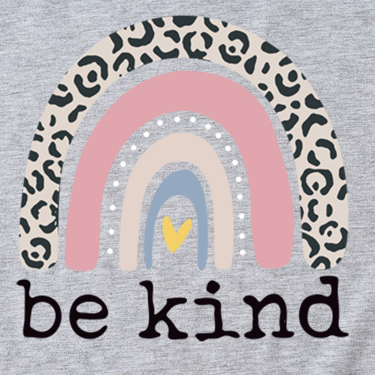Be kind Funny Graphic Print Women's Summer Casual Loose Short Sleeve T-Shirt