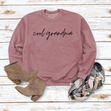Cool Grandma Letter Simple Printing Round Neck Loose Long Sleeve Bottoming Sweater Women's Dress