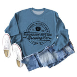 PREMIUM WITCHES LETTER PRINT AW/WINTER BASE LONG SLEEVE WOMEN'S SWEATSHIRT