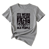 This Is Strange, Letter Printed Women's New Summer Short Sleeved Shirt