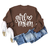 Girmom Love Letter Printing Fashion Loose Bottoming Long Sleeve Plus Size Sweater