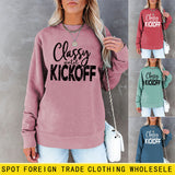 Classy Until Printed Loose Tops Long Sleeve Loose Sweatshirt