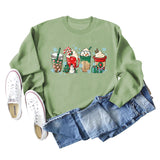 Women's Casual Loose Bottomed Long Sleeve Printed Oversize Sweater