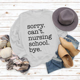 Round Neck Autumn Winter Women's Top Sorry Can't Nursing Letter Sweater