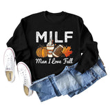 Milman I Love Fall Pumpkin Letter Casual Long Sleeve Sweater Girl