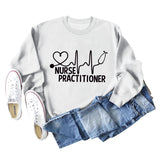 Nurse Practitioner Autumn and Winter Fashion Round Neck Loose Long Sleeve Large Sweater