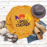 I SMELL CHILDREN Letter Printing Autumn and Winter Ladies Long Sleeve Round Neck Sweater