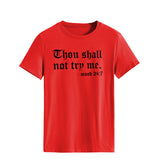 Thou Shall Not Trp Me Letter T-shirt Casual Woman Short Sleeve T-shirt Top