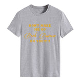 Ne me fais pas partir. T-shirt ample à manches courtes et col rond à la mode avec lettres