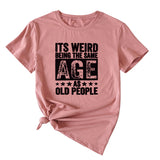 This Is Strange, Letter Printed Women's New Summer Short Sleeved Shirt