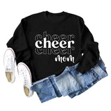 Cheer Mom Autumn and Winter Base Lettering Loose Long Sleeve Casual Oversize Sweater Female