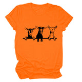 T-shirt ample à manches courtes et col rond pour femme