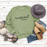 OCCUPATIONAL CREW NECK FASHION LETTERS OVERSIZE SWEATSHIRT LOOSE WOMEN'S LONG SLEEVES