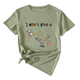 Women's I Don't Give A Funny Pattern Casual Short Sleeve