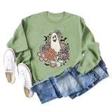 Loose Oversize Printed Long-sleeved Women's Sweatshirt