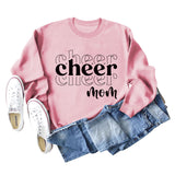 Cheer Mom Autumn and Winter Base Lettering Loose Long Sleeve Casual Oversize Sweater Female