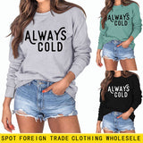 Immer kalt Herbst und Winter Rundhalsausschnitt Unten Langarm Lose Große Größe Pullover frauen