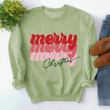Merry Merry Merry Christmas Letter Sweatshirt