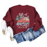 This Is The Most Wonderful Monogram Print Long Sleeve Sweatshirt for Women