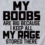 MY BOOBS ARE BIG LETTERS Women's Short-sleeved Loose Round Neck T-shirt