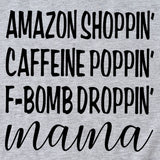 Amazon Shoppin Crewneck Letter Short Sleeve Casual T-shirt Woman T-Shirt