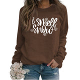 Spot Crewneck Women's Leggings I Smell Snow Loose Sweatshirt