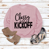 Classy Until Printed Loose Tops Long Sleeve Loose Sweatshirt