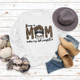 Being A MOM Makes My Life Complete Loose Long-sleeved Large Size Sweater Women