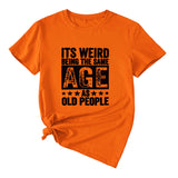 This Is Strange, Letter Printed Women's New Summer Short Sleeved Shirt