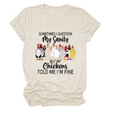 SOMETIMES QUESTION MY Summer Letter T-shirt with Short Sleeves Printed By Round Neck
