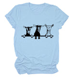T-shirt ample à manches courtes et col rond pour femme