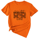 Livin That Basketball, Crewneck, Plus-size Women's T-shirt, Short-sleeved Shirt