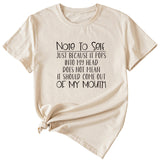 The Letter Note To Self Damen T-Shirt, lässig, lockere Passform, kurze Ärmel