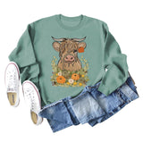 Calf Pumpkin Halloween Round Neck Loose Long-sleeved Large Size Sweater