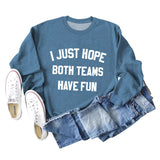 I JUST HOPE BOTH Fashion Round Neck Long Sleeve Large Size Sweater