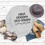 Langarm T-shirt MAMA OMA GROßE BUCHSTABEN AW OVERSIZE PULLOVER