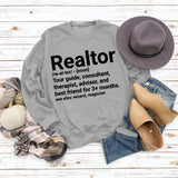 Round Neck Letter Women's Long Sleeve Printed Loose Sweater
