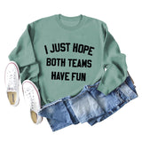 I JUST HOPE BOTH Fashion Round Neck Long Sleeve Large Size Sweater