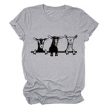 T-shirt ample à manches courtes et col rond pour femme