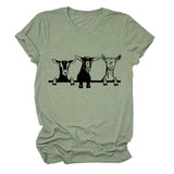 T-shirt ample à manches courtes et col rond pour femme