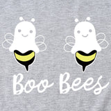 Womens Boo Bees Cute Pattern Printed Round Neck Short Sleeve T-shirt