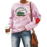 GRISWOLD'S Letter Print Arm Love Sweatshirt Top