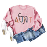 Spot For Aunt Dog Print Letter Leopard Women's Long Sleeve Loose Bodysuit Women