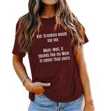 Kid Grand Could T-shirt à manches courtes et col rond pour femme