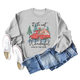 This Is The Most Wonderful Monogram Print Long Sleeve Sweatshirt for Women