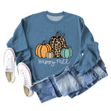 HAPPY FALL Fashion Letter Pumpkin Halloween Autumn and Winter Long Sleeve Oversized Sweater Girl