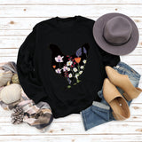 Rooster Printed Loose Round Neck Casual Long Sleeve Oversize Sweater