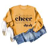 Cheer Mom Autumn and Winter Base Lettering Loose Long Sleeve Casual Oversize Sweater Female