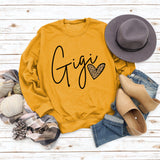 Round Neck Fashion Letters Women Sweater Loose Letters Printed Long Sleeve