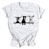 T-shirt ample à manches courtes et col rond pour femme
